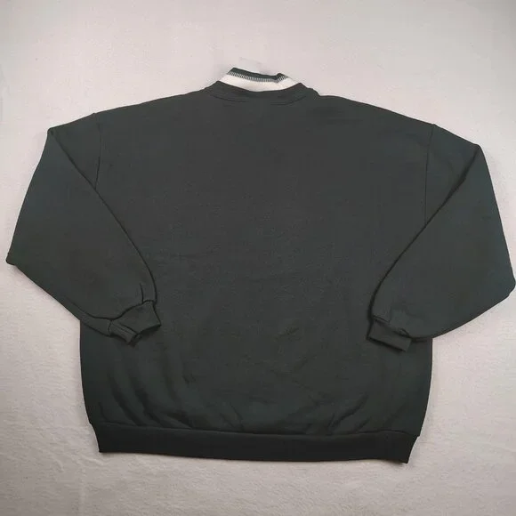 Vintage Morning Sun Grandma Sweatshirt Womens Large Petite Green Birds - Picture 2 of 9